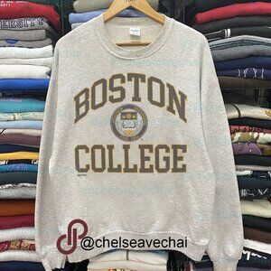Vintage Boston College University Crewneck Sweatshirt, Retro BC University Shirt